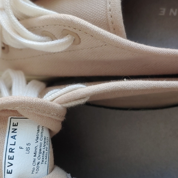 Everlane 100% Organic Canvas Cotton Platform Sneakers US women's 5 EUC - Picture 5 of 12